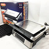 Притискний гриль для булочок і сендвічів Magio MG-356 2400 Вт, Складаний електричний гриль притискний MT-60, фото 5