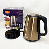 Гарний кухонний чайник MG-971, Бездротовий електричний чайник, Сучасний електрочайник для дому KE-48, фото 2