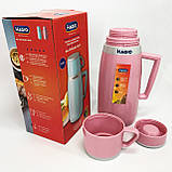 Термос для напоїв на спеку Magio, Термос питний туристичний Стильний компактний Баночка-термос OV-39, фото 3