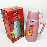 Термос для напоїв на спеку Magio, Термос питний туристичний Стильний компактний Баночка-термос OV-39, фото 5