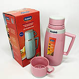 Термос для напоїв на спеку Magio, Термос питний туристичний Стильний компактний Баночка-термос OV-39, фото 6