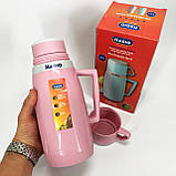 Термос для напоїв на спеку Magio, Термос питний туристичний Стильний компактний Баночка-термос OV-39, фото 8