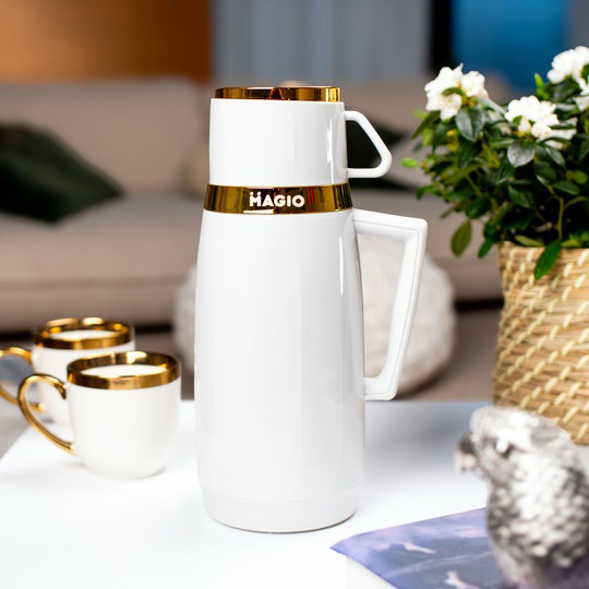 Термос для теплих напоїв Magio MG-1050W 1 л, Термокружка з вакуумною ізоляцією, Термокружка для походу YR-78, фото 1