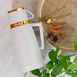 Термос для теплих напоїв Magio MG-1050W 1 л, Термокружка з вакуумною ізоляцією, Термокружка для походу YR-78, фото 3