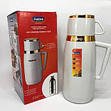 Термос для теплих напоїв Magio MG-1050W 1 л, Термокружка з вакуумною ізоляцією, Термокружка для походу YR-78, фото 6