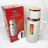 Термос для теплих напоїв Magio MG-1050W 1 л, Термокружка з вакуумною ізоляцією, Термокружка для походу YR-78, фото 10