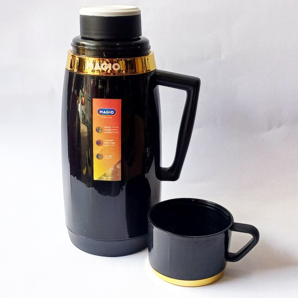 Термос для гарячих напоїв чаю, Термос для чаю помповий Хороший термос металевий WN-44, фото 1