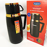 Термос для гарячих напоїв чаю, Термос для чаю помповий Хороший термос металевий WN-44, фото 5