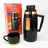 Термос для гарячих напоїв чаю, Термос для чаю помповий Хороший термос металевий WN-44, фото 6