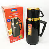 Термос для гарячих напоїв чаю, Термос для чаю помповий Хороший термос металевий WN-44, фото 9