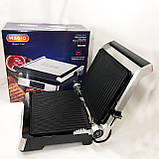 Гриль електричний MAGIO MG-355, Гриль контактний подвійний гладкий двосторонній контактний CJ-29, фото 4