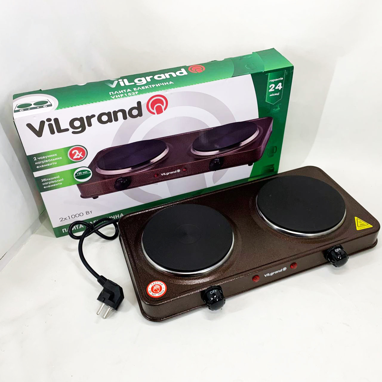 Плита електро для домашнього приготування, Плитка двоконфорочна електрична, Міні-плита для дому PC-18, фото 1
