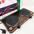 Плита електро для домашнього приготування, Плитка двоконфорочна електрична, Міні-плита для дому PC-18, фото 4