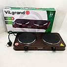 Плита електро для домашнього приготування, Плитка двоконфорочна електрична, Міні-плита для дому PC-18, фото 6