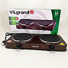 Плита електро для домашнього приготування, Плитка двоконфорочна електрична, Міні-плита для дому PC-18, фото 8