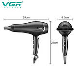 Фен з іонізацією для укладання, Фен для різних типів волосся Професійний об'єму PA-38, фото 4