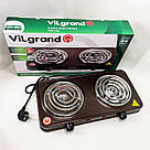 Зручна плита для кухні ViLgrand VHP132 2000 Вт, Плита електро для домашнього приготування UT-69, фото 5