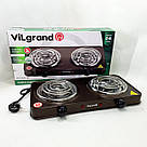 Зручна плита для кухні ViLgrand VHP132 2000 Вт, Плита електро для домашнього приготування UT-69, фото 3