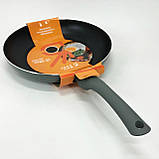Сковорода з антипригарним покриттям, Сковорода для приготування на будь-якій плиті PL-56, фото 6
