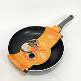 Сковорода алюмінієва з антипригарним покриттям WELL DONE WD-1014W 24 см, Сковорода зручна на кухню UV-91, фото 3