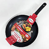 Глибока сковорода для кухні Con Brio СВ-2822 28 см, Сковорода для готування на індукційній плиті IA-72, фото 8