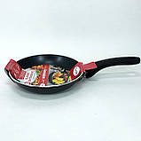 Алюмінієва каструля-сковорода Con, Сковорода глибока для дому, Сковорода зручна для приготування EG-54, фото 2