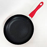 Зручна у використанні сковорода, Сковорода глибока алюміній, Міцна сковорідка з антипригарним покриттям QS-27, фото 7