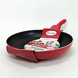 Зручна у використанні сковорода, Сковорода глибока алюміній, Міцна сковорідка з антипригарним покриттям QS-27, фото 8