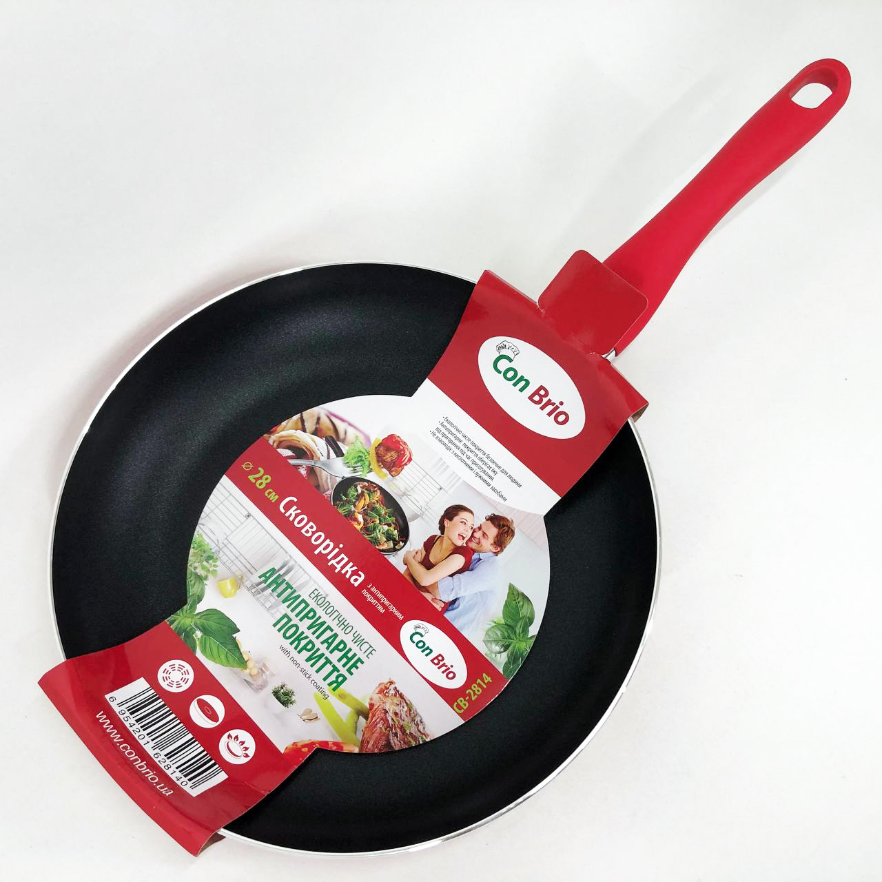 Сковорода алюмінієва з антипригарним покриттям Con, Сковороди без масла, Сковорода кухонна для кухні GA-22, фото 1