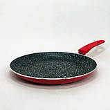 Пательня для дому, Зручна сковорідка для будинку, Довговічні пательні, Сковорідка зручна на кухню YK-75, фото 8