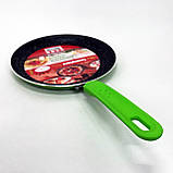 Алюмінієві пательні з антипригарним покриттям Con Brio СВ-2324 23 см, Емальована сковорідка для гриля QM-98, фото 4