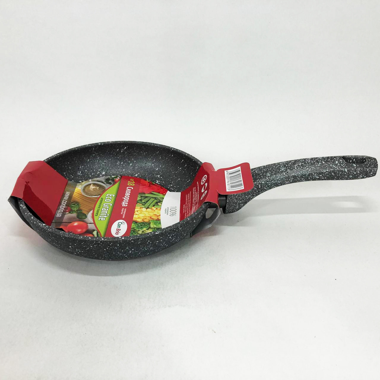 Сковороди з покриттям від пригорання Con Brio СВ-1811 18 см, Сковорода для запікання в духовці BY-51, фото 1