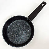 Практична сковорідка СВ-2029, Сковорода для приготування на газовій плиті, Лита алюмінієва сковорода VK-64, фото 2