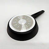 Практична сковорідка СВ-2029, Сковорода для приготування на газовій плиті, Лита алюмінієва сковорода VK-64, фото 6