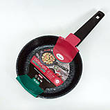 Практична сковорідка СВ-2029, Сковорода для приготування на газовій плиті, Лита алюмінієва сковорода VK-64, фото 10
