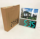 Настільний електронний годинник цифра DS-6608, Настільний годинник led на батарейках GE-20, фото 4