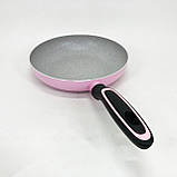 Сковорода алюмінієва з антипригарним покриттям, Довговічні сковорідки, Практична сковорідка YM-36, фото 4