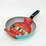 Сковорода алюмінієва поглиблена Magio, Якісна сковорода для дому, Сковороди для індукції ME-34, фото 2