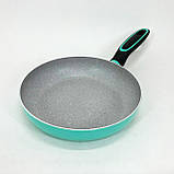 Сковорода алюмінієва поглиблена Magio, Якісна сковорода для дому, Сковороди для індукції ME-34, фото 3