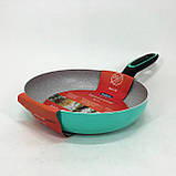 Сковорода алюмінієва поглиблена Magio, Якісна сковорода для дому, Сковороди для індукції ME-34, фото 6