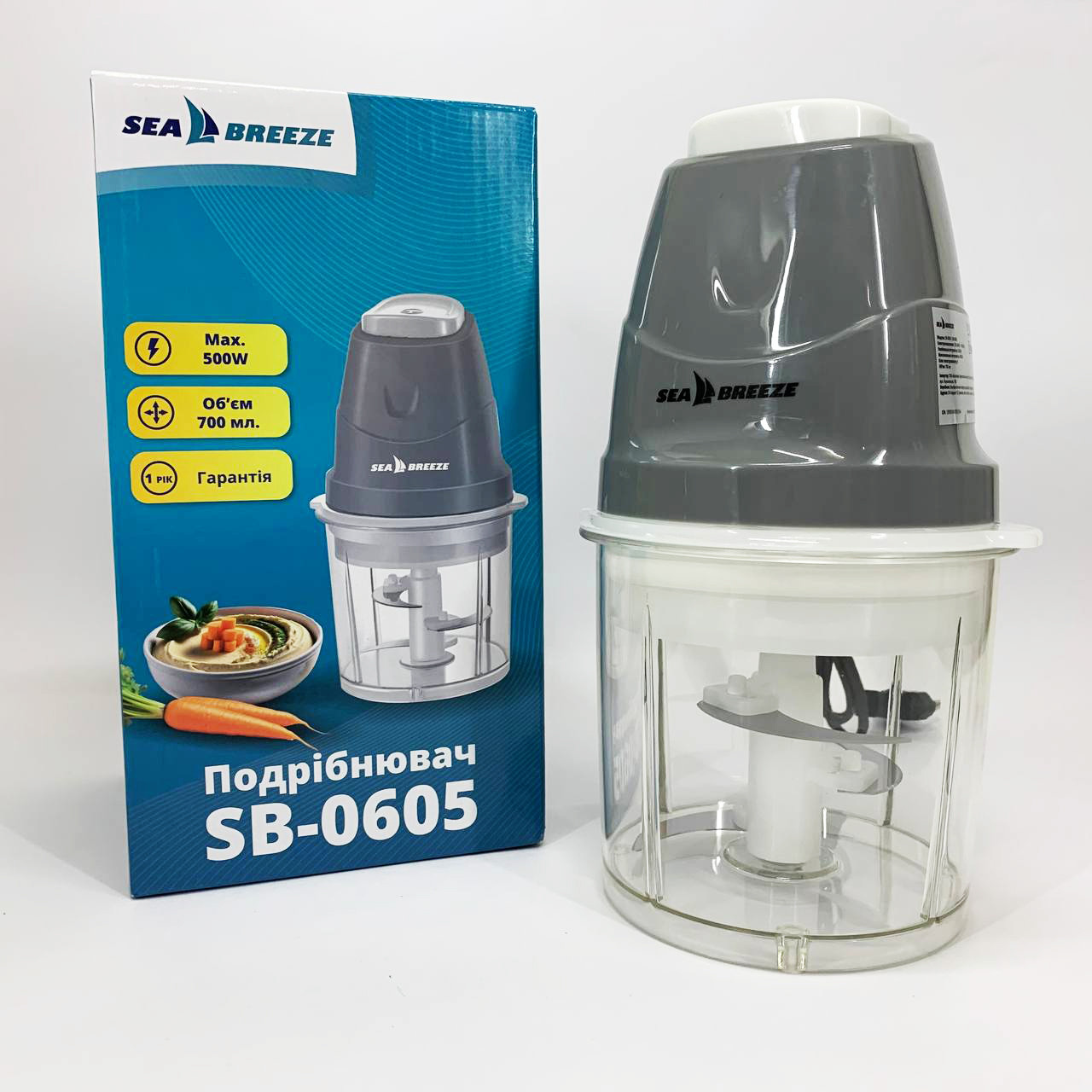 Подрібнювач з 4-ма лезами SeaBreeze, Блендер для кухні подрібнювач кухонний, Блендер з 4-ма лезами VH-99, фото 1