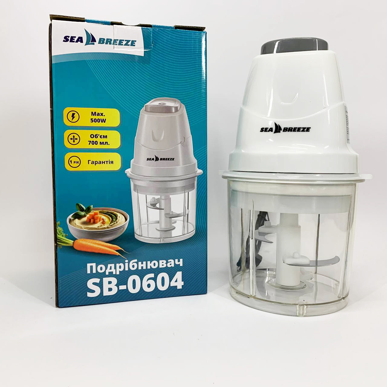 Блендер для приготування коктейлів і смузі SeaBreeze SB-0604, Кухонний чоппер, Блендер з гострим лезом GL-31, фото 1