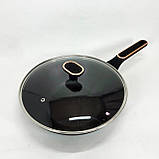 Сковорода для запікання в духовці Magio MG-1168 28 см, Лита сковорода з антипригарним покриттям AV-41, фото 6
