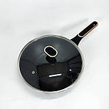 Сковорода для запікання в духовці Magio MG-1168 28 см, Лита сковорода з антипригарним покриттям AV-41, фото 7
