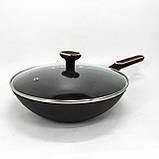 Сковорода для запікання в духовці Magio MG-1168 28 см, Лита сковорода з антипригарним покриттям AV-41, фото 8