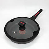 Зручна сковорода для індукційної плити Magio MG-1170 24см, Нова алюмінієва сковорода VK-19, фото 4
