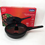 Зручна сковорода для індукційної плити Magio MG-1170 24см, Нова алюмінієва сковорода VK-19, фото 6