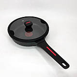 Зручна сковорода для індукційної плити Magio MG-1170 24см, Нова алюмінієва сковорода VK-19, фото 8