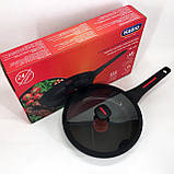 Зручна сковорода для індукційної плити Magio MG-1170 24см, Нова алюмінієва сковорода VK-19, фото 9