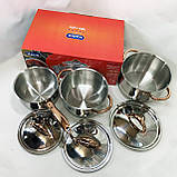 Набір каструль з інноваційним антипригарним покриттям MAGIO MG-1201 6 шт, Каструлі з кришками SU-33, фото 4